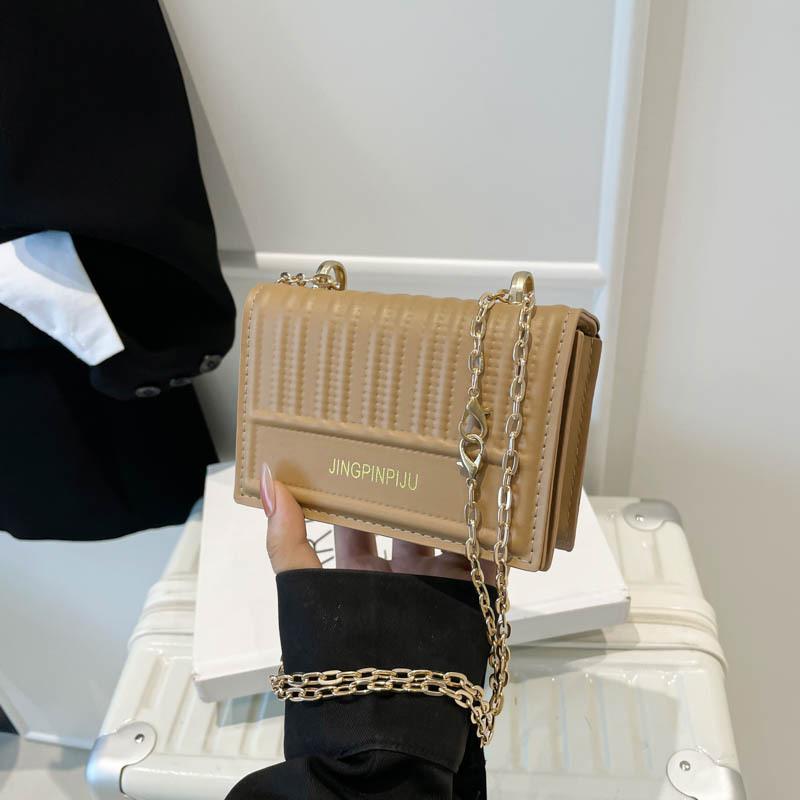 Simple casual handbag texture shoulder messenger bag women's diamond new fashion small square bag