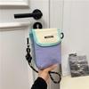 Nylon Crossbody Bag Mini Patch Color Block Design for Women Men Compact Phone Purse for Outdoor Events Travel