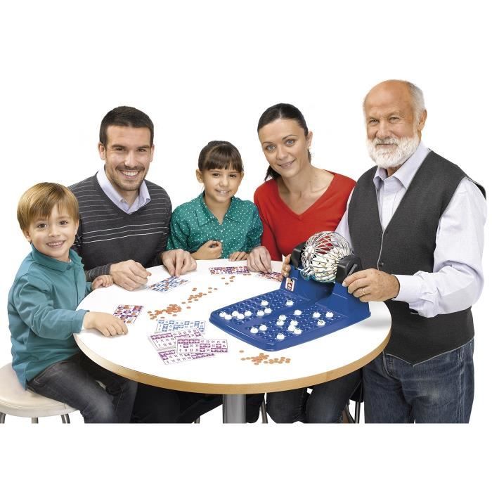 Loto Automatique Luxe 72 Cartons - CHICOS - Boules Numérotées Ineffaçables - Enfant - Mixte