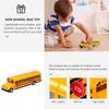 NUOBESTY 1pc Boy Girl School Bus Toy Alloy Pull Back Car Present for Boy Girl Lightweight Portable for Hands Fun Play Anytime