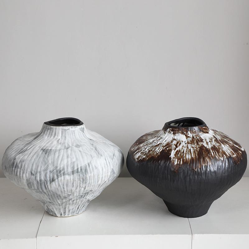 Zen Wabi-Sabi Jingdezhen Ceramic Vase for Flower Arrangements
