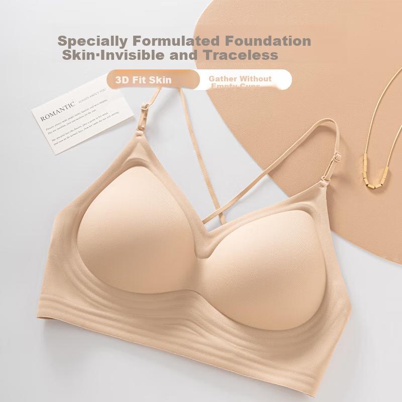 Ordifen Backless Bra Vest, One-Piece Outer Wear, Invisible Seamless Foundation Liquid Bra, Women's Summer Thin Style, Halter Neck, Backless Strap