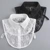 Breathable Fake Collar Pure Color Vintage Lace False Blouse Collar Fashionable Front Tie Detachable Collar Children's Wear