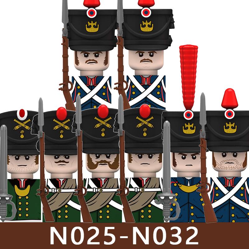 4pcs Medieval Castle Knight Building Blocks MIlitary Napoleon Soldier Figures War Army Legion Accessories Imperial Navy Bricks Toys