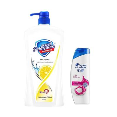 Safeguard Lemon Shower Gel & H&S Shampoo Bundle