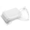100Pcs Organza Gift Bags Wedding Party Favour Jewellery Candy Pouches White Pouches Drawstring Pocket Organza Gauze Sachet Gift