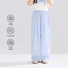 Girls' Breathable Lightweight Draped Wide-Leg Long Pants