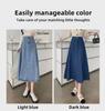 Women's 2023 Spring/Autumn Denim Fishtail A-line Midi Skirt