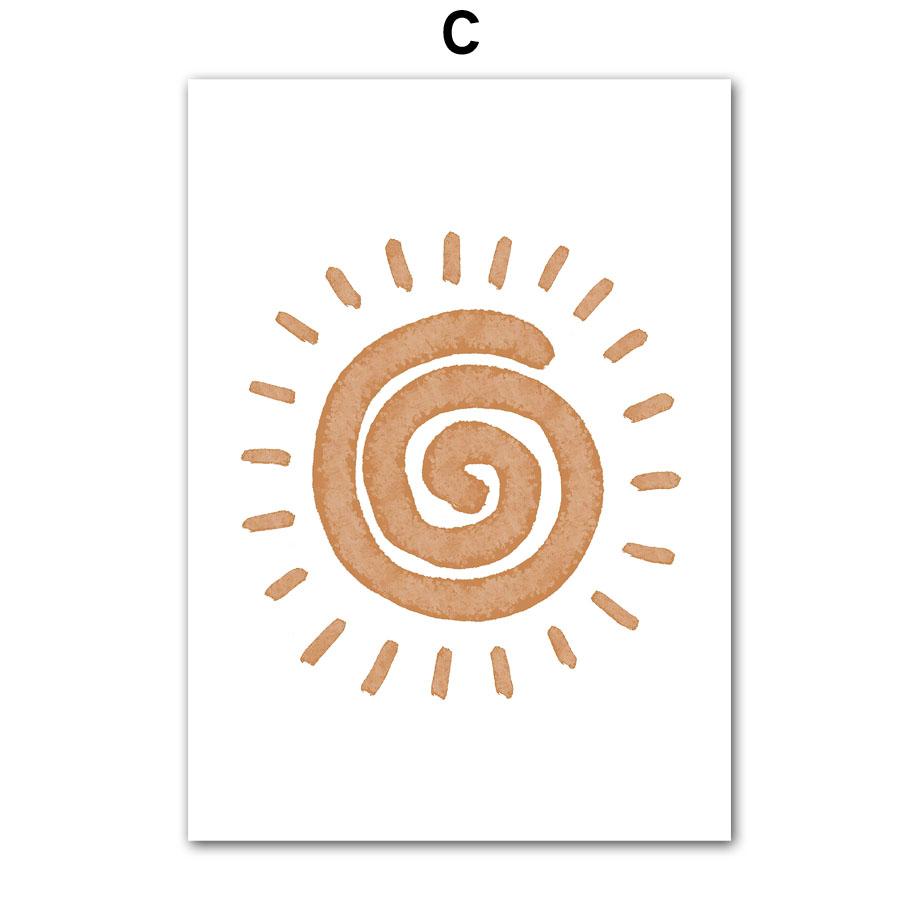 Boho Bear Rabbit Rainbow Sun Heart Nursery Wall Art Canvas Painting Nordic Posters And Prints Wall Pictures Baby Kids Room Decor