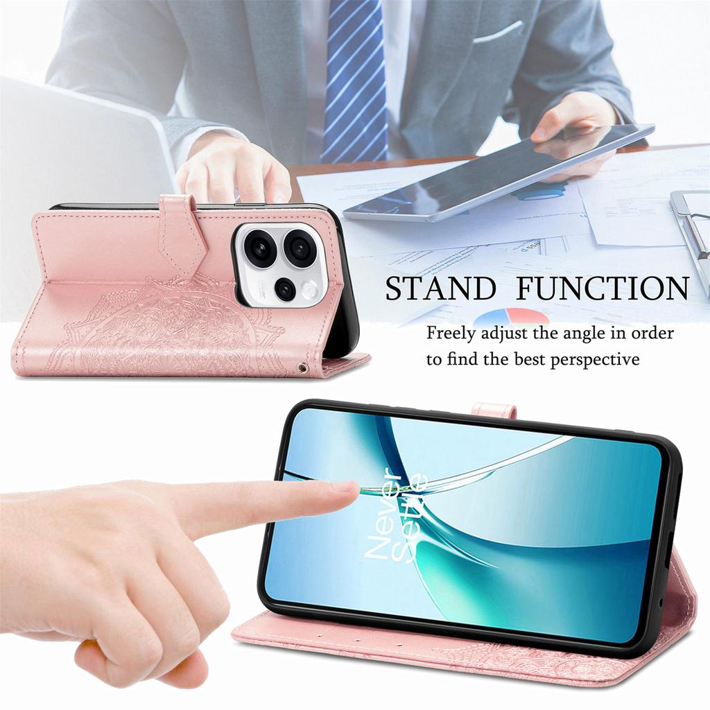 Mandala Embossed Leather Wallet Flip Case for Samsung Galaxy S26 S25 S24 S23 S22 S21 S20 Ultra Plus FE Edge Card Slots Cover