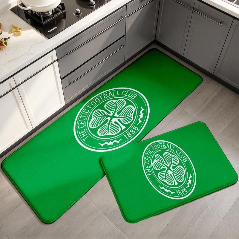 Celtic F.C Flannel Kitchen Mat Christmas Soft Area Rug Non Slip Floor Carpet Home Decoration