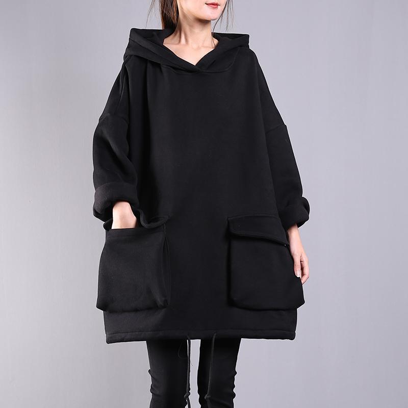 Sudadera con Capucha de Felpa Gruesa Oversize para Mujer Talla Grande Otoño Invierno Cálida Manga Larga Suelta Casual Abrigo con Capucha