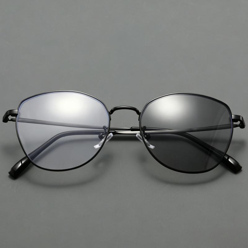 Luxury Oval Frame Photochromic Myopia Eyeglasses Unisex Negative Diopter Color Change Optical Glasses