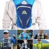 HEARTST Running Bag Marathon Backpack Daypack Lightweight Breathable Waterproof Reflective Hydration Bag Backpack 500ml Water 5.5L (Blue + Bottle)