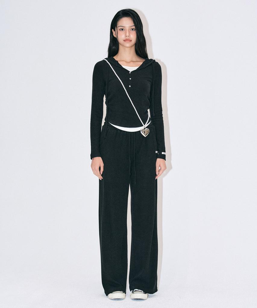 Zero Planet Eva Knit Wide Pants [Black]