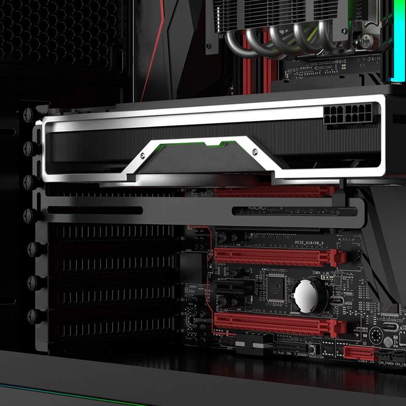 L Shape Side-Blown Graphics Card Cooling Fan Mount Bracket Holder Universal