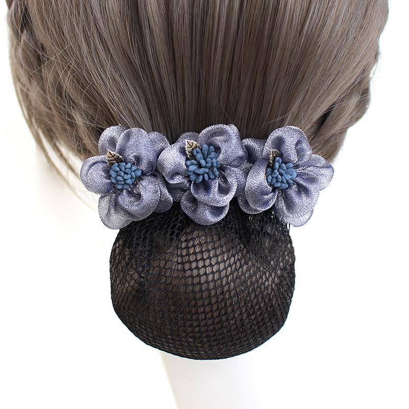 Nurse Head Flower Hair Mesh Pocket Disc Hair Stewardess Hair Mesh Cover Hotel Restaurant Waiter Work Headgear Hair Accessories