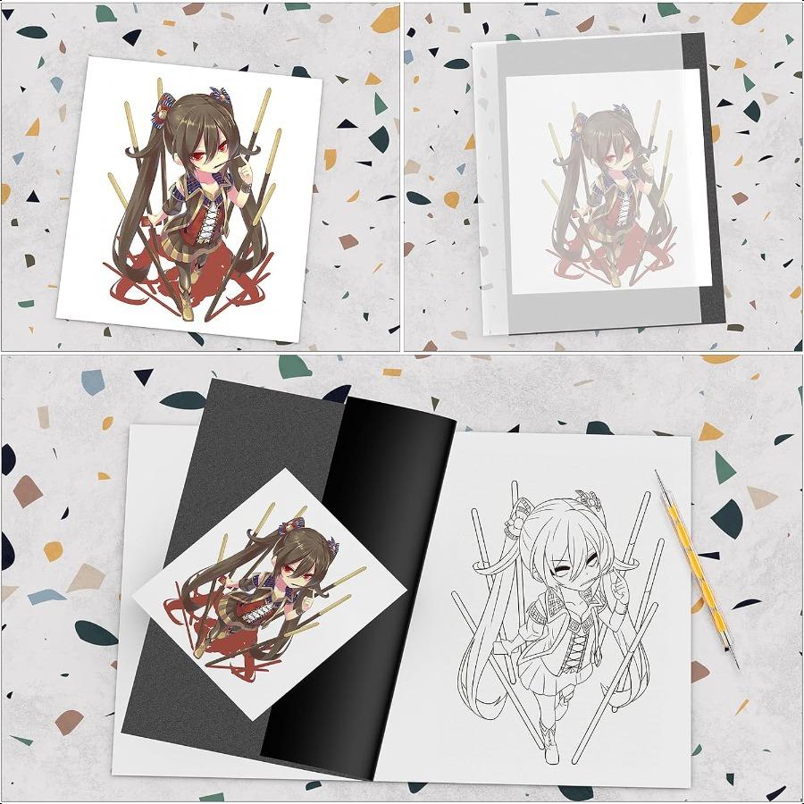 200 Sheets Carbon Paper Black Graphite Paper Transfer Tracing Paper and 5 Pieces Ball Eming Styluses for DIY Woodworking Paper