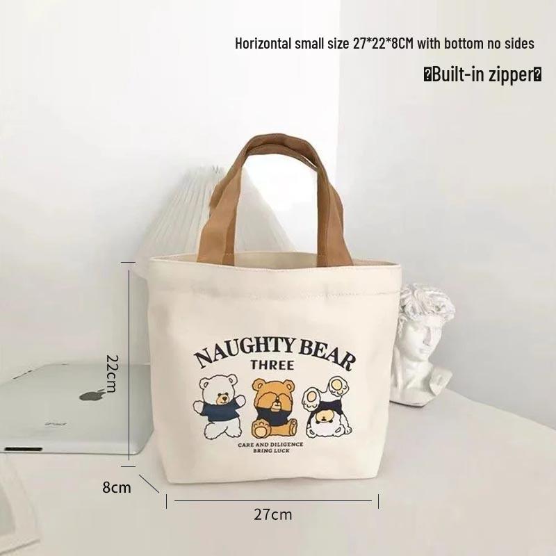 High-End Custom Logo Canvas Tote Bag - White, Blank, Personalized Printing