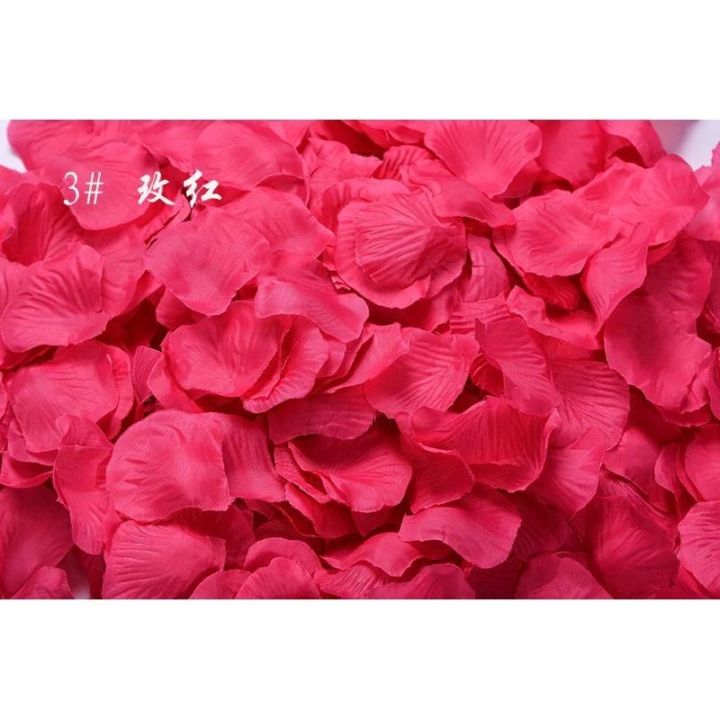 100Pcs Rose Petals Flower Girl Toss Fake Silk Petals Artificial Petals For Wedding Confetti Party Event Decorations красный