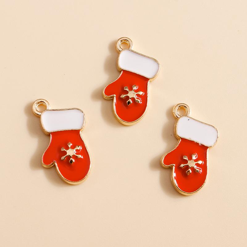 10pcs 16*21mm Enamel Christmas Bell Charms DIY for Bracelets Pendants Earrings Making Creative Gift Charms Jewelry Accessories