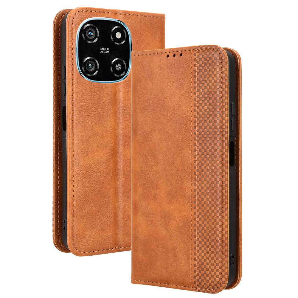 For Blackview Color 6 Leather Case Wallet Stand Retro Texture Phone Cover