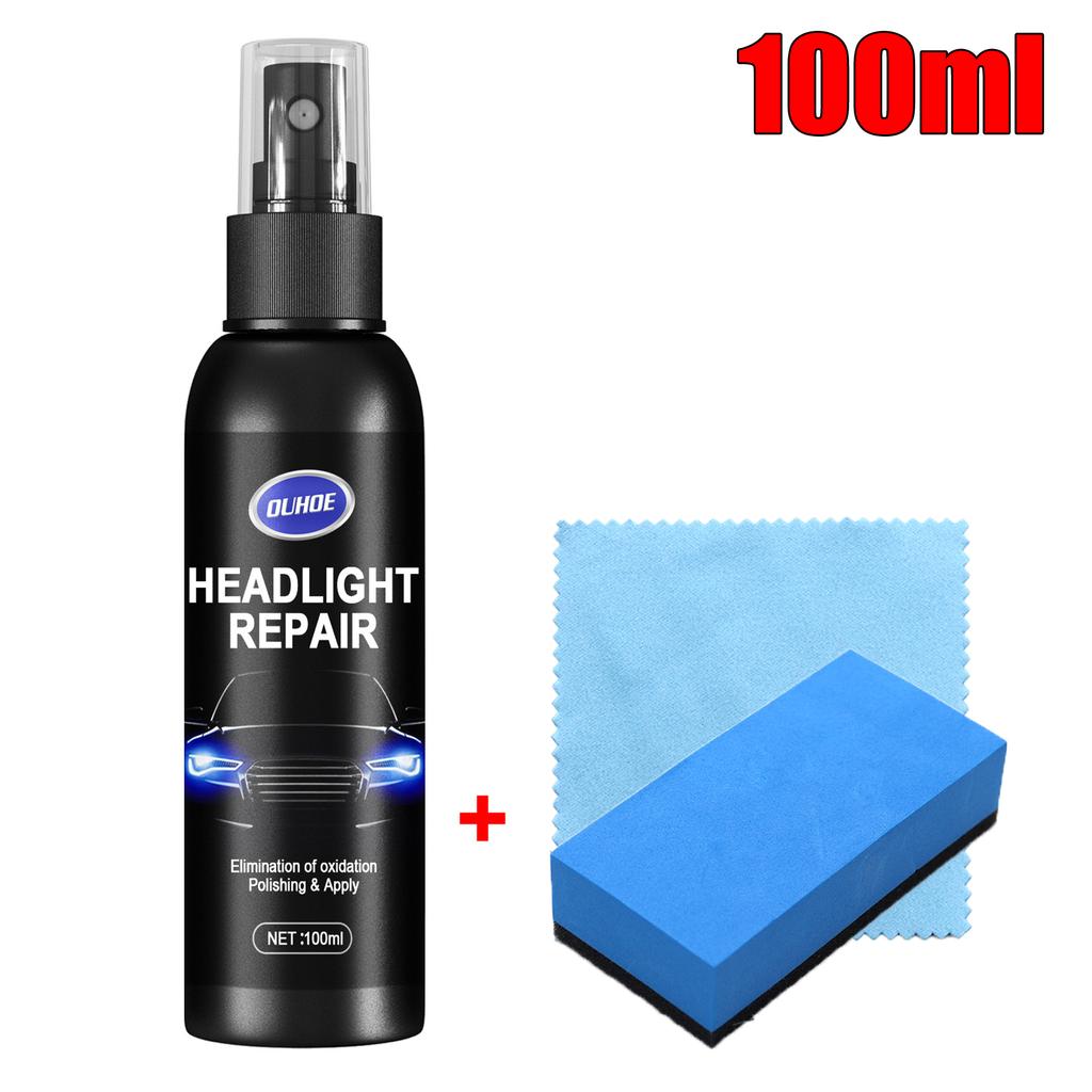 Car Light Restorative Liquid Removing Oxidation Dirt Scratch Car Headlight Polishing Repair Fluid Spray Liquid Restoration Kit