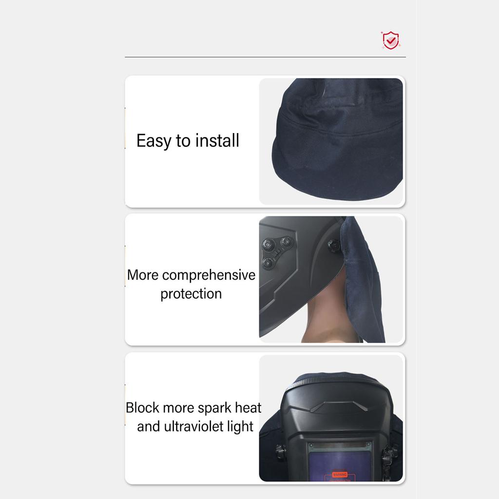 Back Head Coverage Rear Extension Helmet Extended Cover Welding Helmet Cover for Additional  Welding Helmet Head Cover Tool