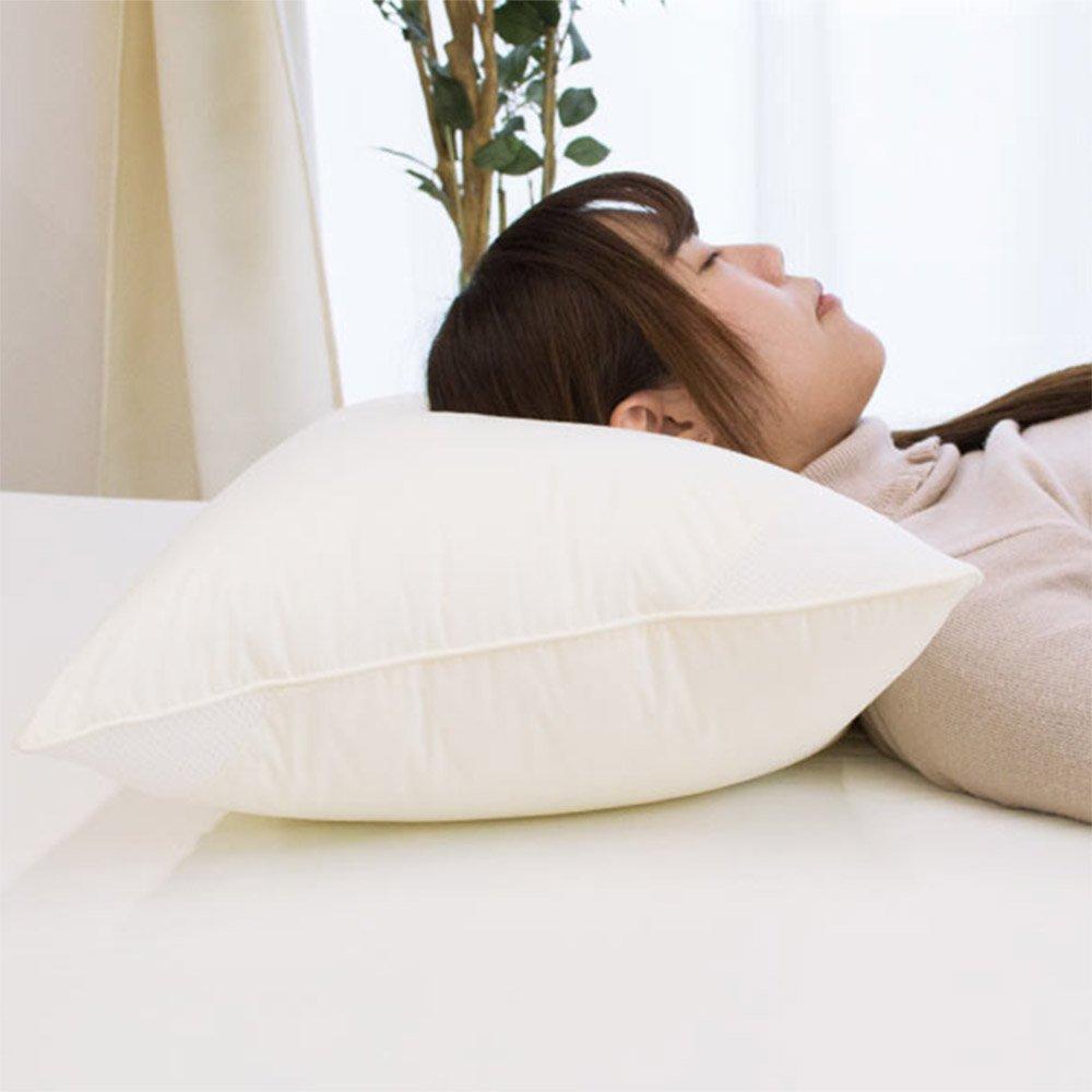 DACRON Fresh Washable High-Resilience Pillow, 50x70cm, with Draining Mesh, Made In Japan, Fluffy, Antibacterial, Anti-Microbial Bulky Fiberfill