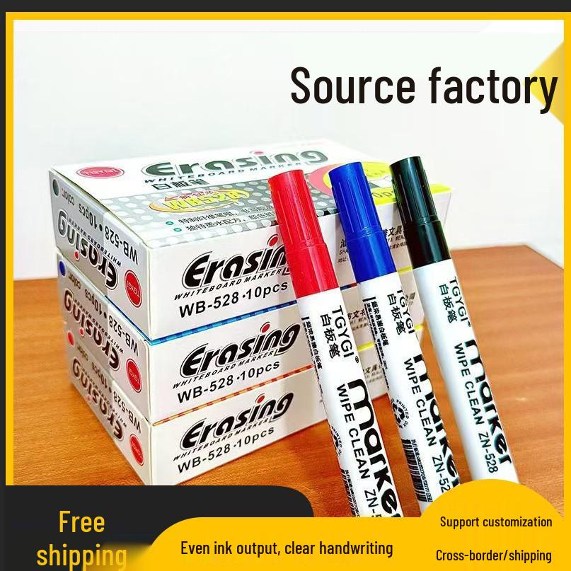 

Non-toxic Erasable Whiteboard Marker Set: Black, Red, Blue - Water-based, Child-safe and Easy for Writing or Drawing. Black/Bagged [90% Extra]