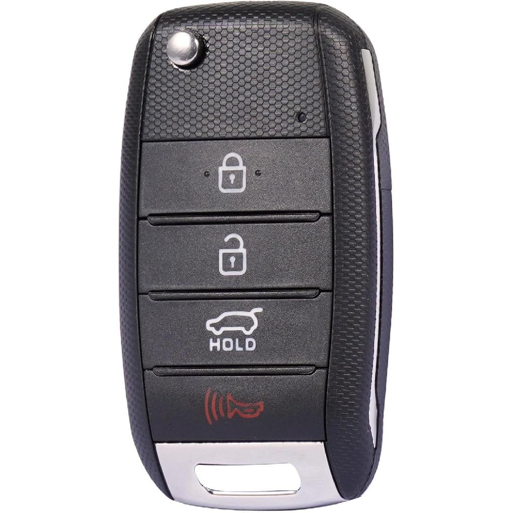 TOP-VIGOR Remote Car Key Fob 433MHz Compatible with Kia Soul 2014 2015 2016 2017 2018 2019, OSLOKA-875T FSK 60 Chip 4 Button Keyless Entry Car Key
