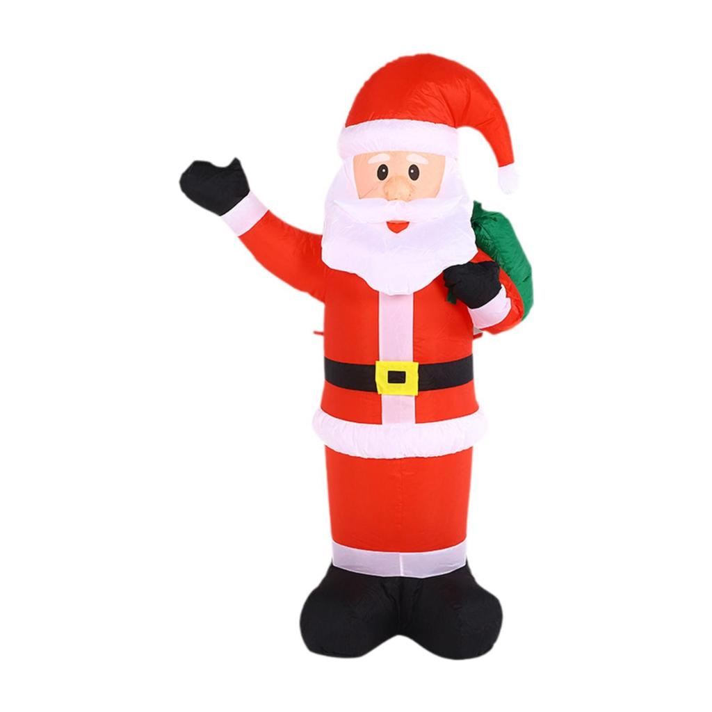 Inflatable Santa Claus Outdoor LED Decor Large Christmas Garden Ornament Lawn Yard Decoration for Holiday Celebrations