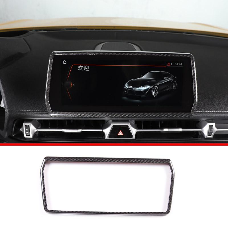 Real Carbon Fiber For Toyota Supra MK5 A90 2019-2025 Center Console Steering Wheel Interior Gear Decoration Mirror Trim Sticker