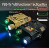 PEQ15 Tactical Box: 20-22mm Rail-Compatible, Green Light Flashlight, Red Laser Toy Accessories