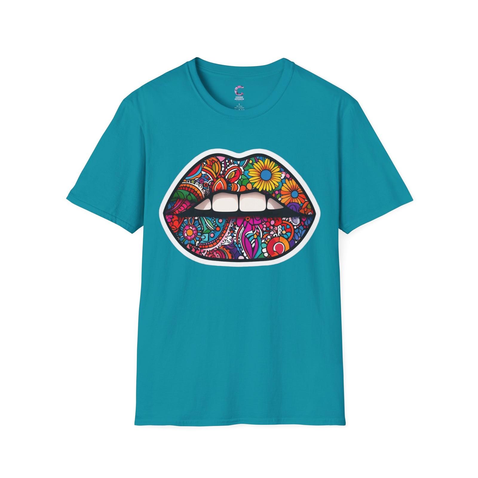 Flower Lips Soft style T-Shirt S разноцветный