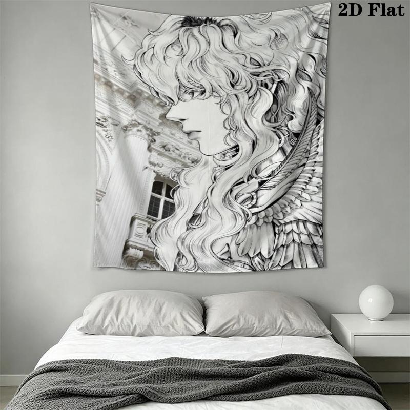 Berserk Wall Tapestry Aesthetic Wall Hanging Printed Fabric Blanket Decorative Tapestries for Bedroom Living Room Home Decor