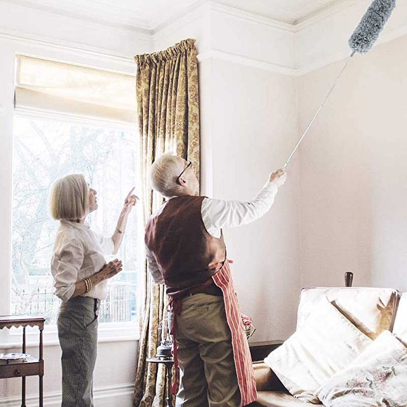Microfiber Duster Extendable Duster Cleaner Brush Telescopic Catcher Mites Gap Dust Removal Dusters Home Cleaning Tools 1.4/2.5M