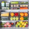 Modular Food Storage Container Transparent PET Refrigerator Organiser Space Efficient Kitchen Cabinet Organiser