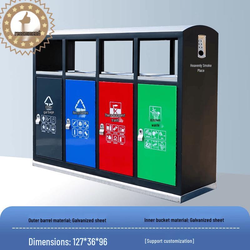 Chengyang FX-313 Outdoor Stainless Steel Waste Sorting Bin