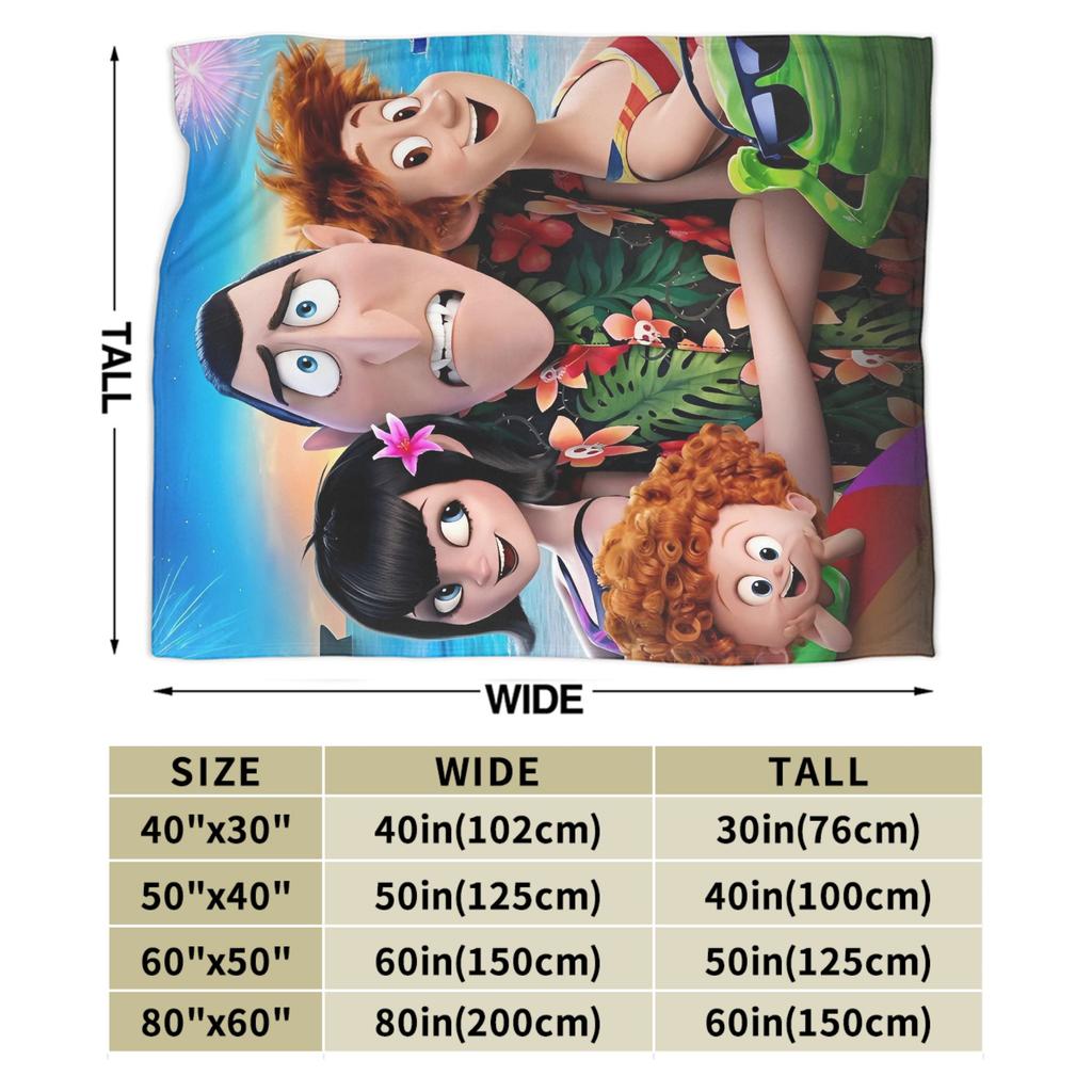 Hotel Transylvanias Blanket Film Characters Soft Warm Funny Plush Throw Blanket For Child Outdoor Flannel Bedspread Bed Cover