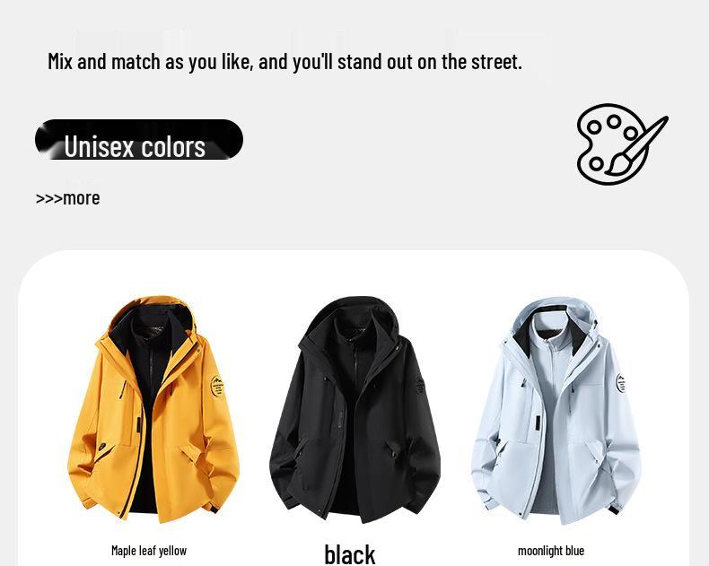 Wysokiej jakości wiatroszczelny, wodoodporny zestaw kurtek szturmowych 3 w 1 dla par