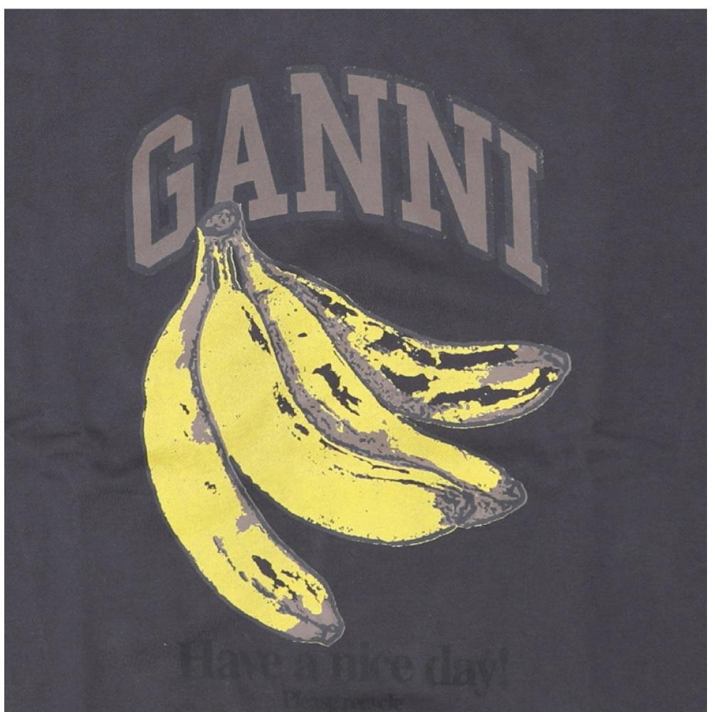Ganni Women S Hoodie iSoli Banana Logo A1060025