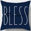 1/4pcs Blue Floral Home Bless Pillowcases Sofa Cushion Cover Home Bedroom Room Decoration