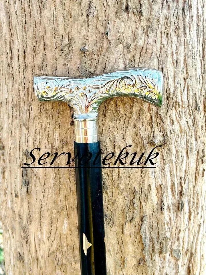 Victorian silver Handle Walking Stick for the Distinguished Gentleman