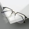 Women Stylish Reading Glasses Fashion New Anti-blue Light Computer Glasses Double Beam Square Frame Eyeglasses 0+1.0+1.5+4.0