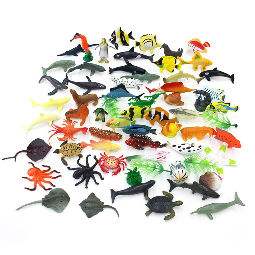 64dílná sada hraček s oceánskými mořskými zvířaty Realistická figurka podmořského života Hračka do vany Dárky na párty Hračky