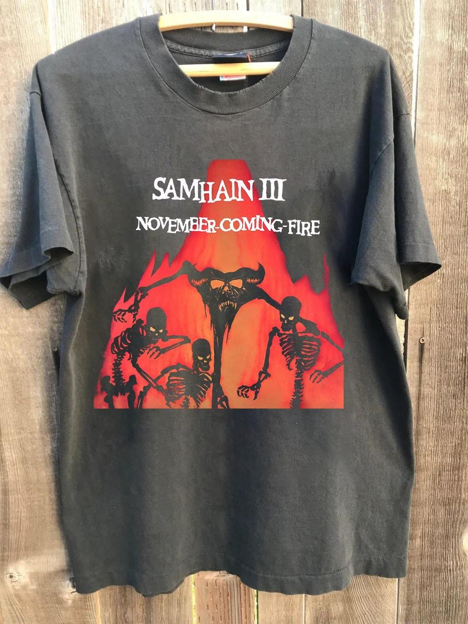 Samhain Band Vintage 90s Novembe Coming Fire Danzig Tshirt LB6370 XL