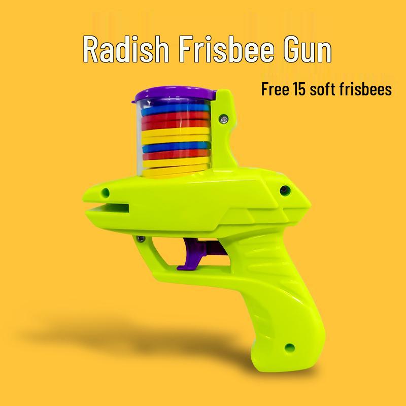 Interactive Cross-Border Carrot Gun & Flying Saucer Toy - Parent-Child Indoor/Outdoor Battle Games