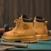 European Station Exit Men's Martin Boots 6 Hole Yellow Boots British Tooling Shoes Autumn and Winter High Top Desert Men's Boots