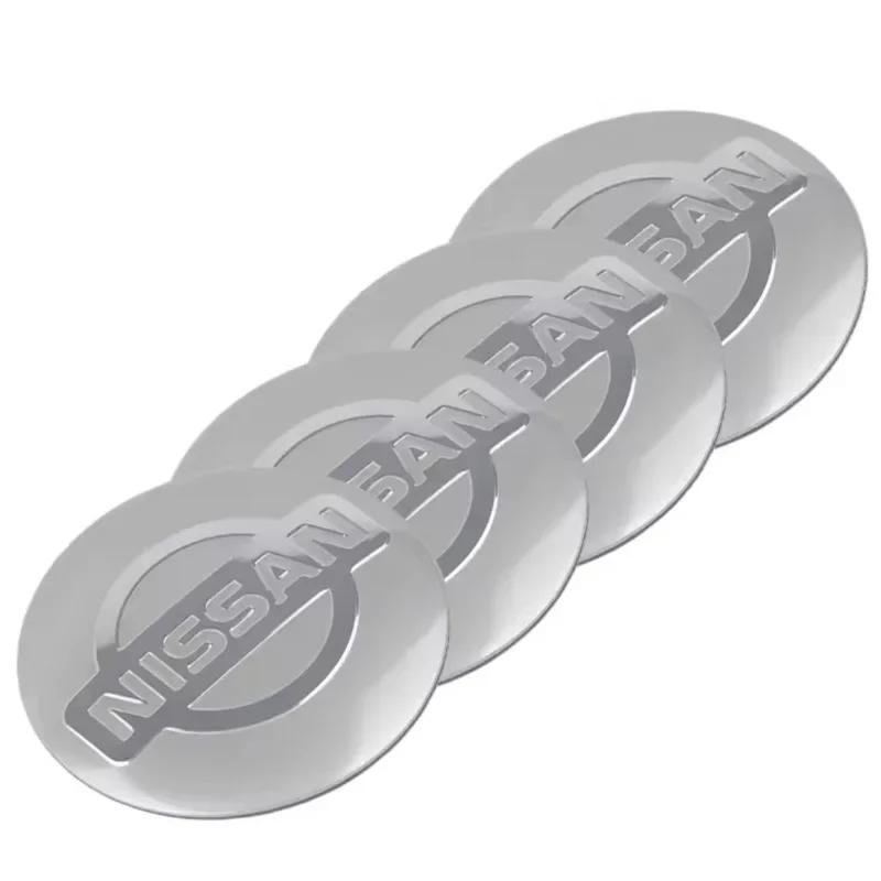 Nissan 4 Stück 56MM Auto Radnaben-Mittelkappen Aufkleber Für Nissan Nismo TiidaT Teana GTR 350Z 370Z 240SX Juke Note Versa